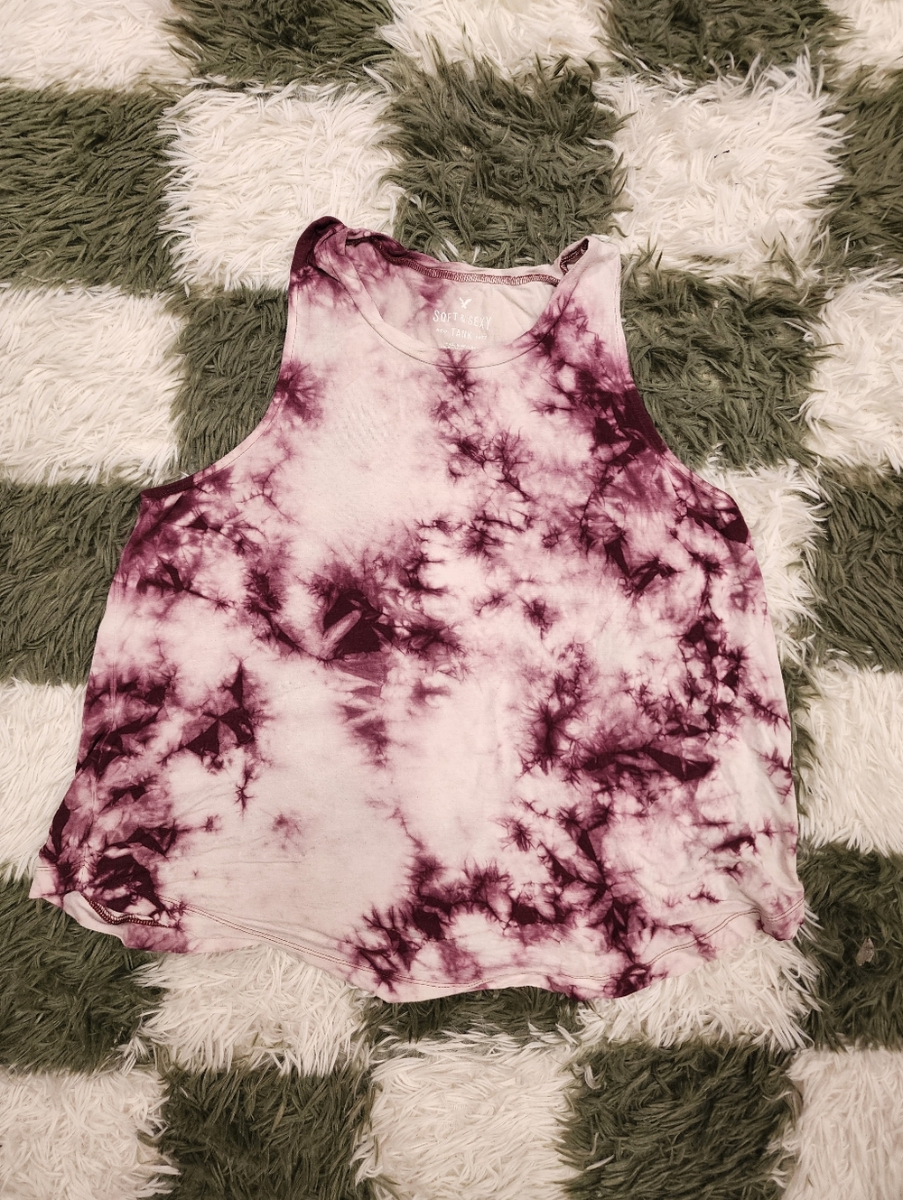 American Eagle Soft And Sexy Drapy Tie Dye Tank